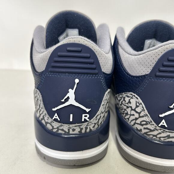 Nike Air Jordan 3 Retro OG Georgetown/Midnight Navy White” - Picture 8 of 9